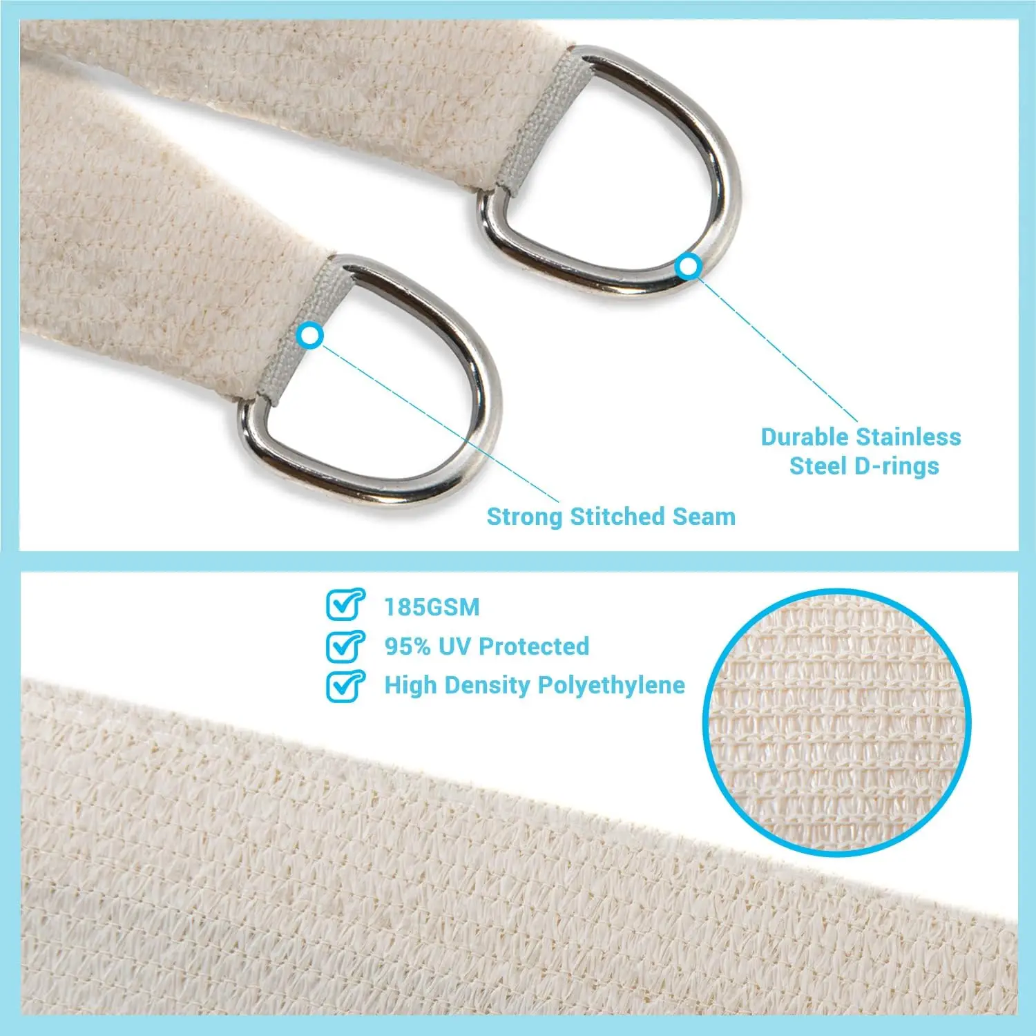 hdpe knitted beige color triangle sun shade sail uv protection garden shade cloth car park shade mesh