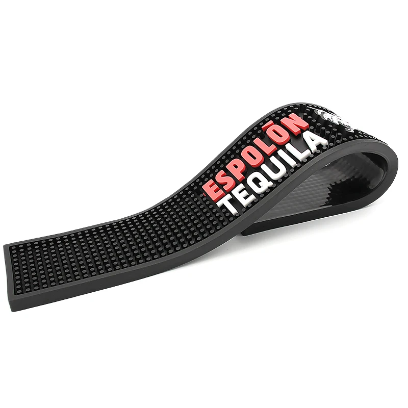 Wholesale Customized Logo Anti-Slip Rubber Mat Bar Spill Mat Soft Pvc Rubber Bar Beer Mat