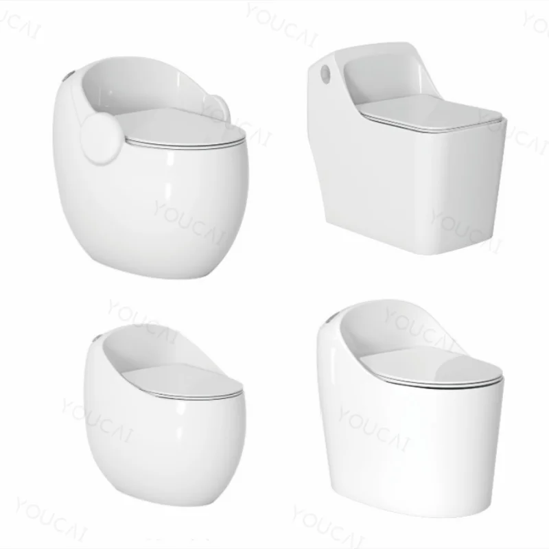 Egg design toilet bathroom WC double flush toilet set south America inodoro lavabo black white egg toilet