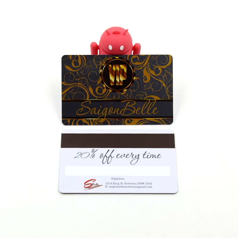 plastic loyalty card for membership promotion loco or hico magnetic stripe pvc card manufacturer full color printing member card