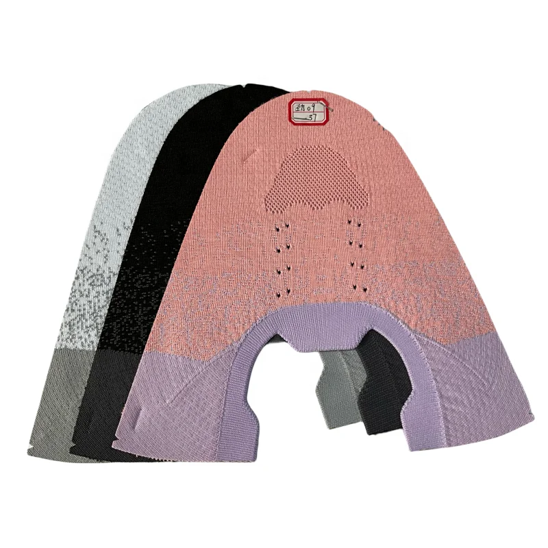 Customized logo designer 3D knitted football mesh sneakers sports running semi-finished shoe upper upper manufacturer factory