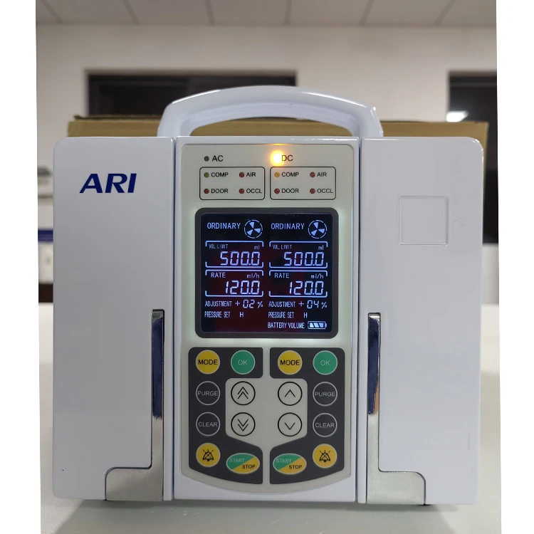 High Precision Volumetric Medical Infusion Pump for Two Patients