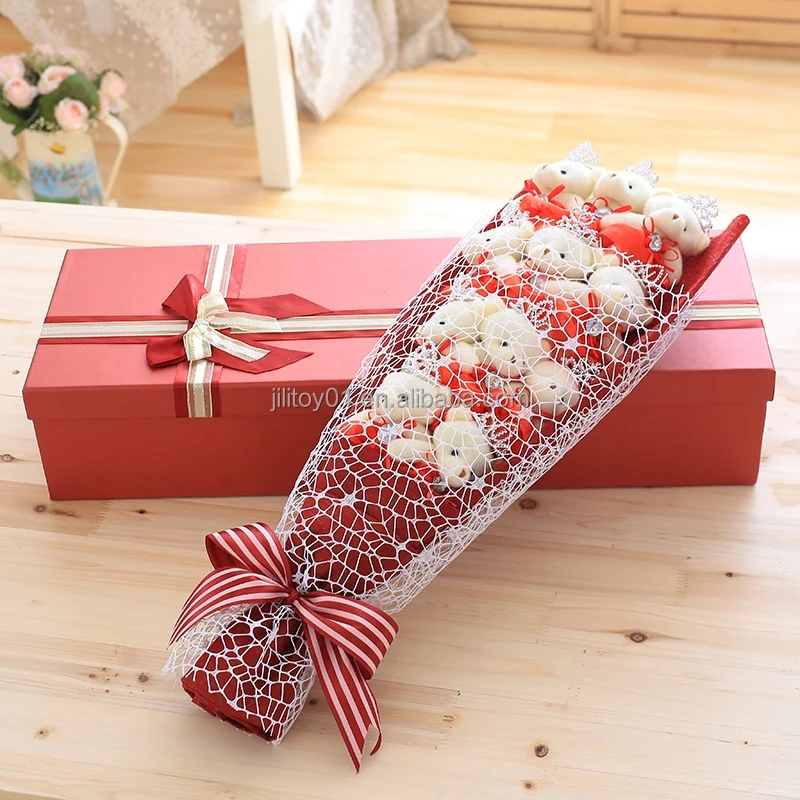 Plush Teddy Bear Bouquet Plush Toys Stuffed Animal Bulk Cotton Stuffing For Teddy Bear Plush Toy OEM Manufacturer