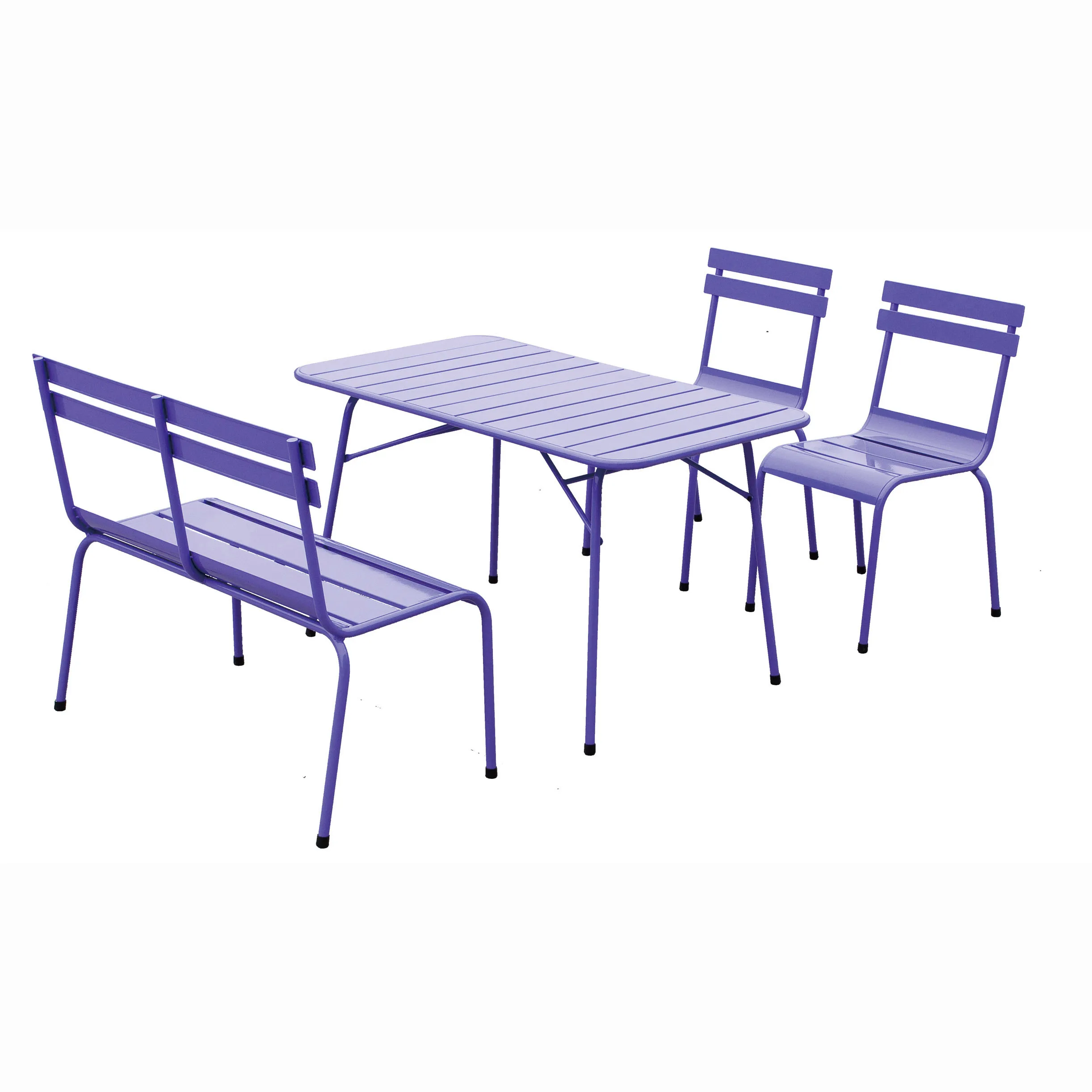 TIPTOP Factory Wholesale Price Metal Furniture 6 Piece Outdoor Garden Restaurant Cast Iron Table And Chair Set