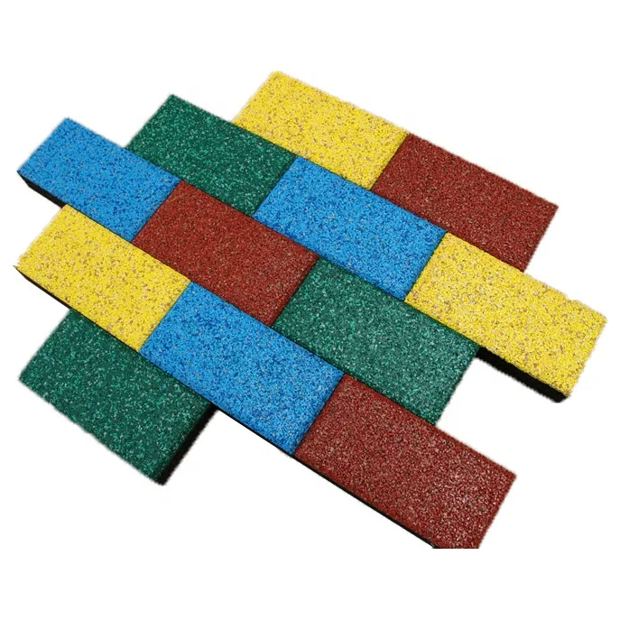 Пользовательские EPDM SBR толстые уличные садовые дорожки украшения резиновые напольные кирпичные плитки