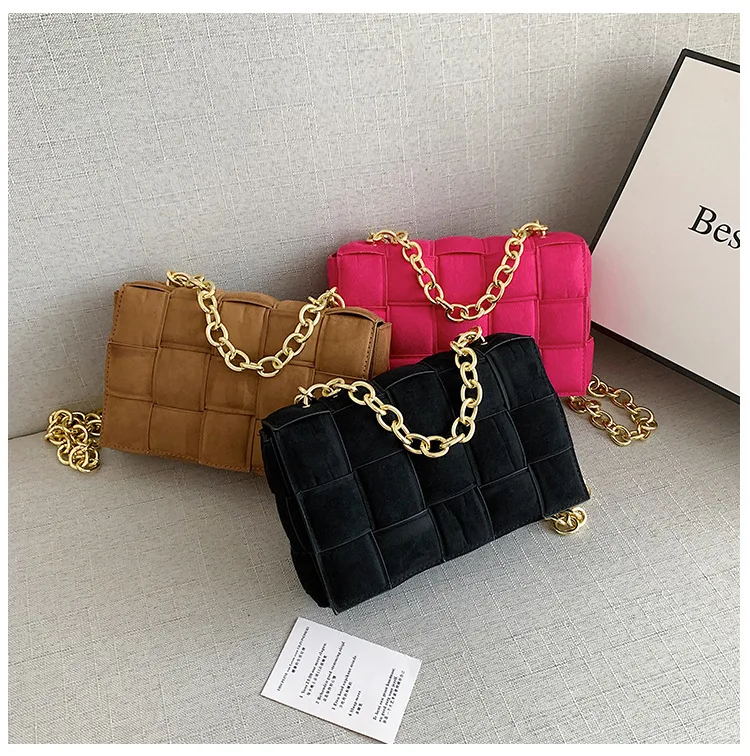 brand New woven deerskin velvet small square designer hand bags ladies handbags women bags