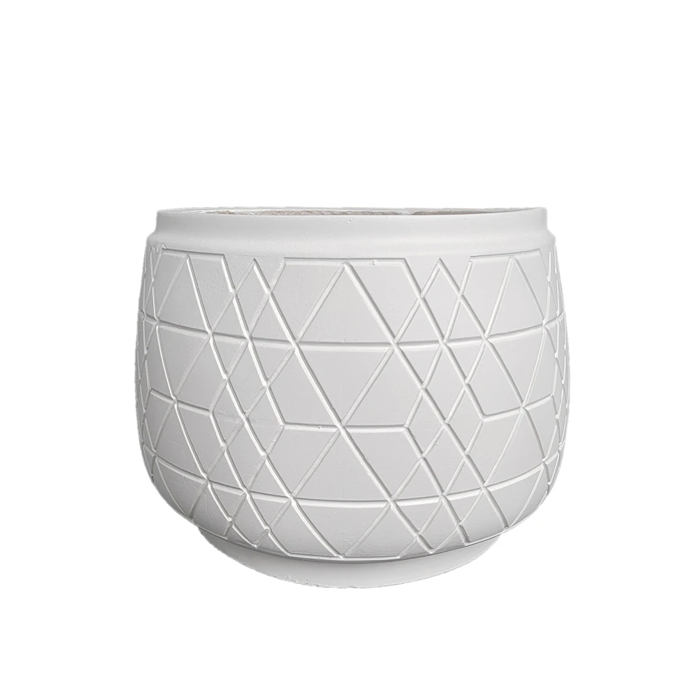 New Creative Customized Fiber Clay Concrete Flower Pot For Home And Garden Decoration