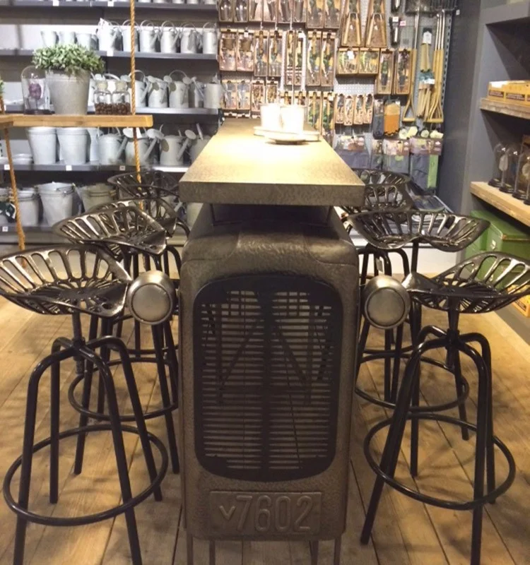 Esschert Design New Arrival Tractor Stool Adjustable Industrial Chair