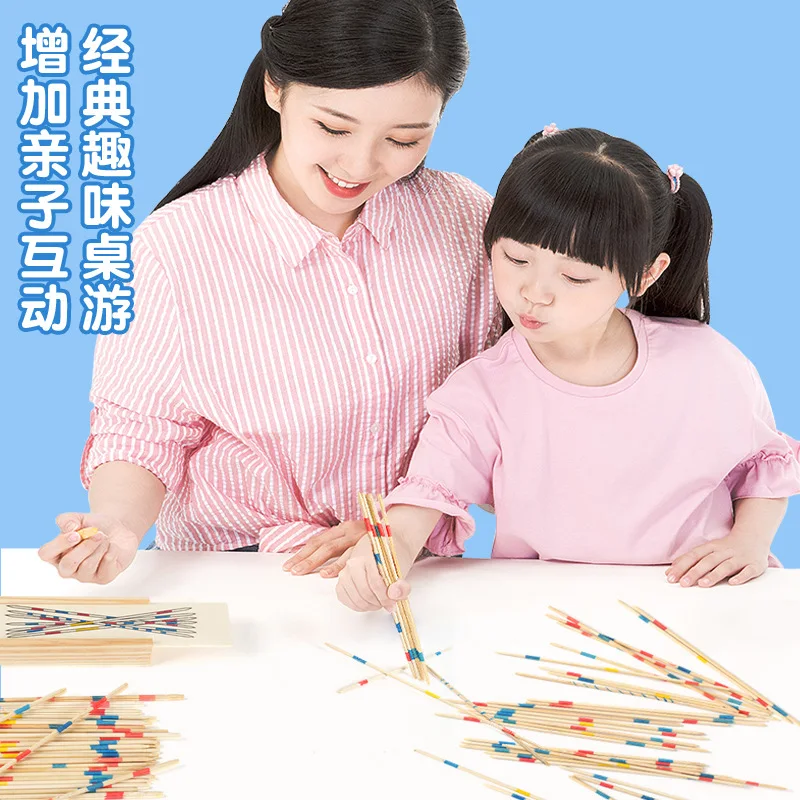 Party Games Pick up Stick Hands and Skill Family Fun Game with Wood Box Kids Toys