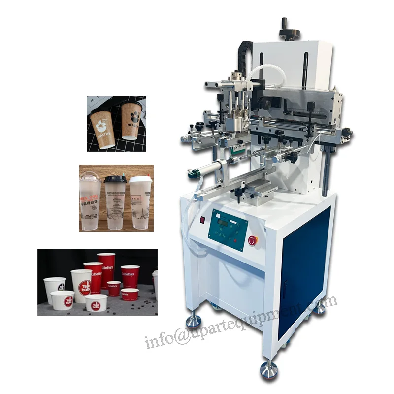 one color logo serigraphica printing automatic paper cup screen printing machine
