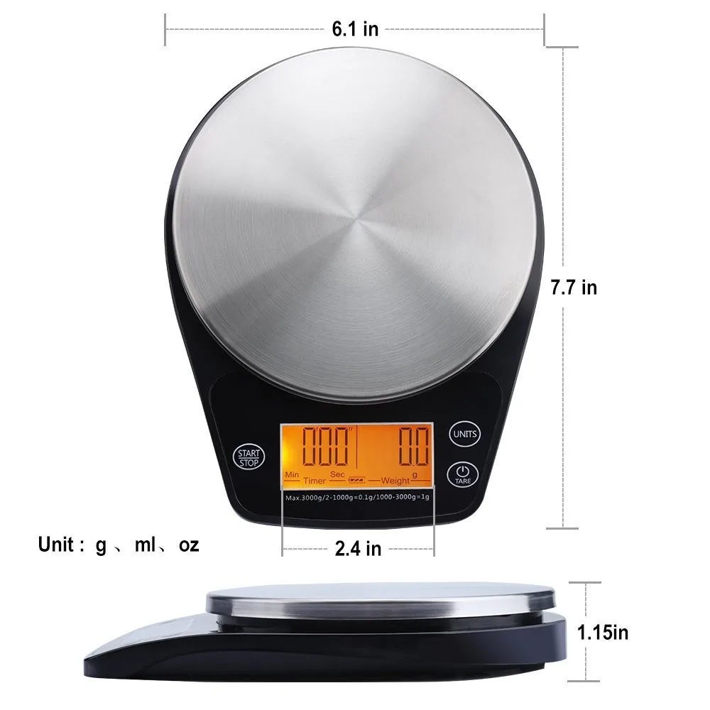 Water proof cooking scale for coffee lovers
