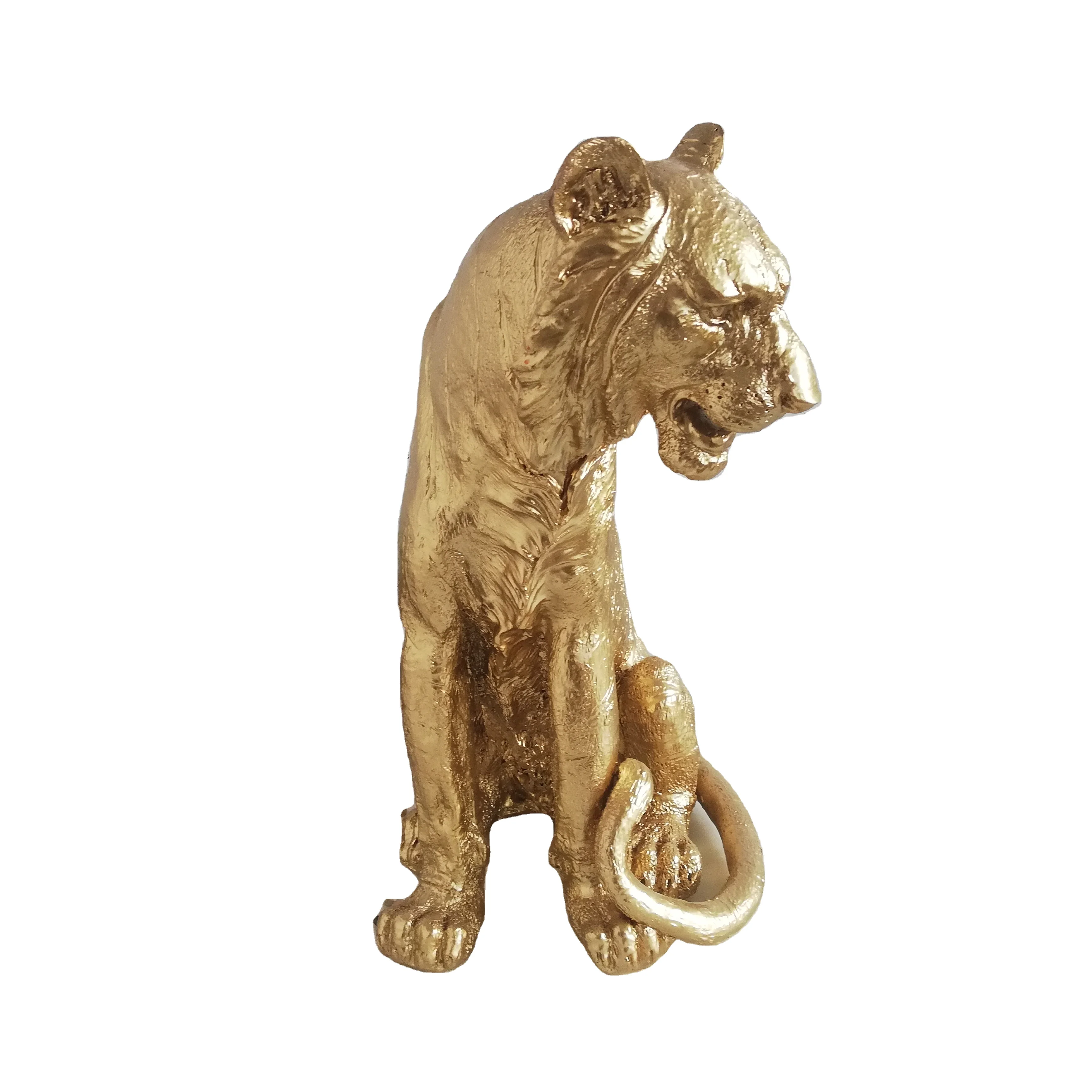 
factory resin life size tiger home decoration 