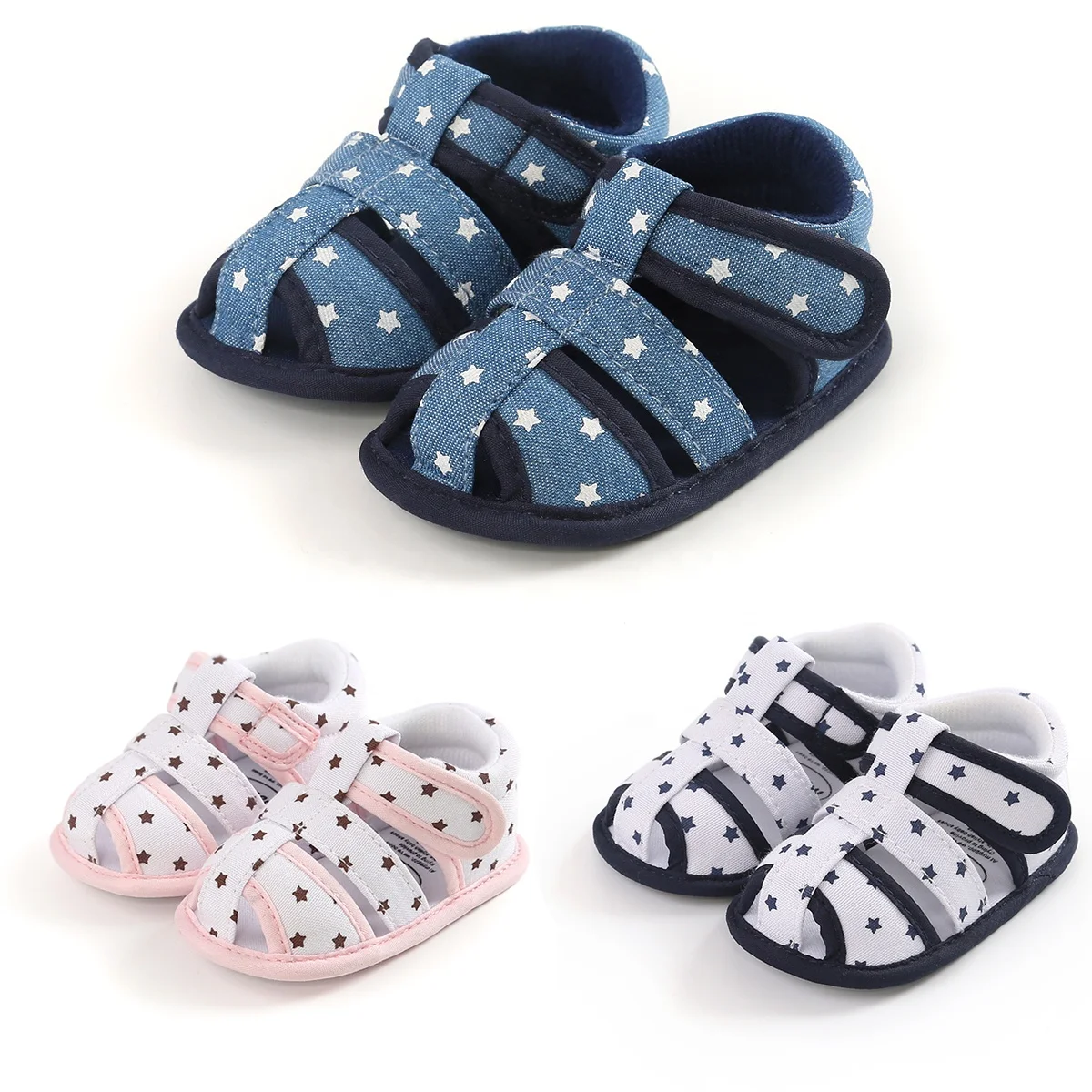 Polka Dots Toddler Girls Infant Barefoot Newborn Slide Beach Summer Baby Sandals