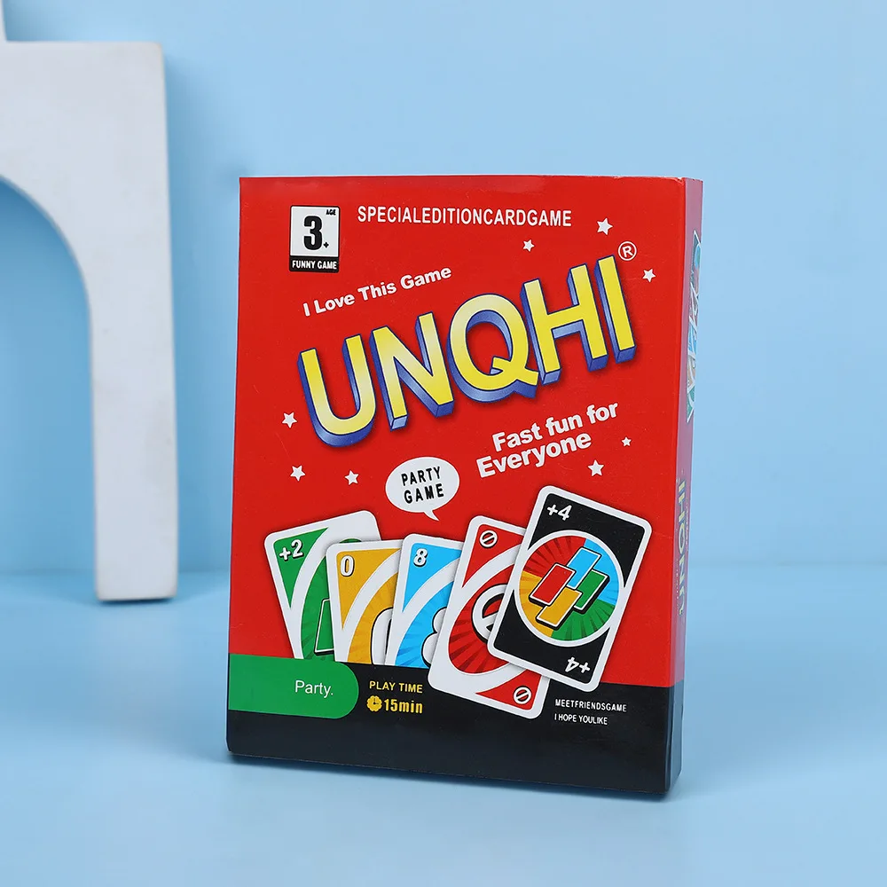 112PCS High Quality Hot Sale UNQHI Card Games for Kids Girls Family Playing Poker Toy Wild Minecrafts Classic Board Games Cards