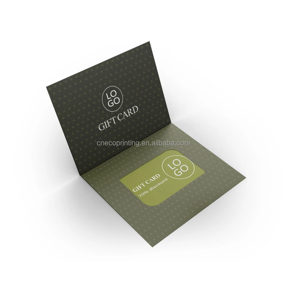 Custom Paper Design Printing Brand Promotion VIP Rewards PVC Gift Thank You Card with Gift Box and Card Slot