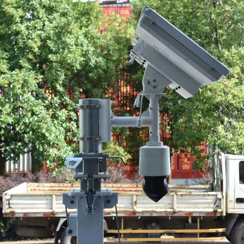 Smart Remote Control Solar Camera PTZ Tower on Mobile Telescopic Mast