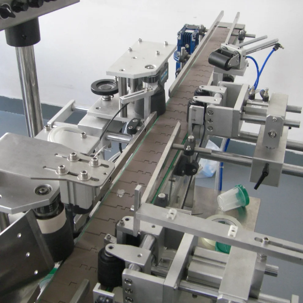 YM515 Full Automatic wrap around labeler cosmetic bottle jar sticker labeling machine with date code printer