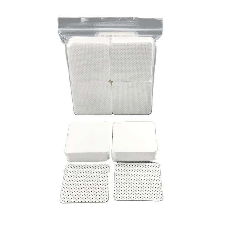 500 Pcs OEM Private Logo Lint Free Disposable Nail Wipes Nonwoven Nail Polish Remover Wipes 5x5cm