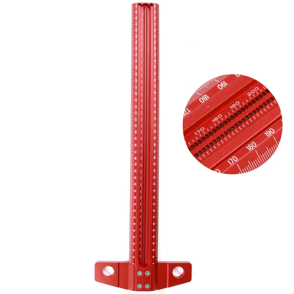 JDSR  Woodworking T-type Line Scriber Hole Scale Ruler Aluminum  Marking Gauge Crossed Line Scriber Carpenter Measuring Tools