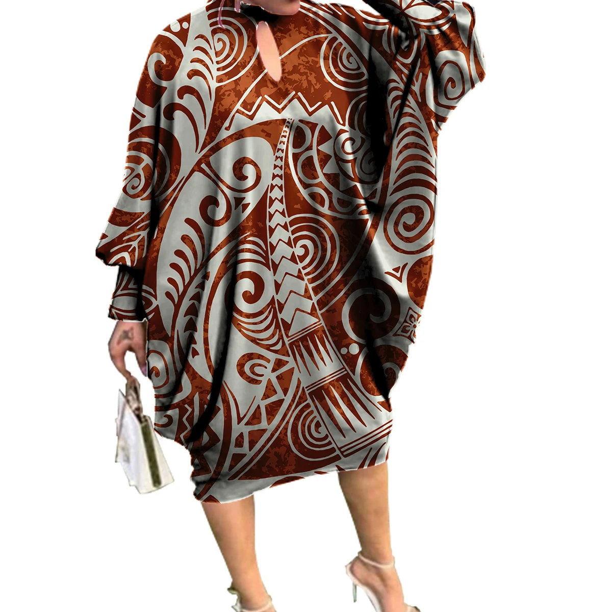 hawaii custom clothing women pacific island elegant big size spring new loose cozy fashion kaftan dress for party