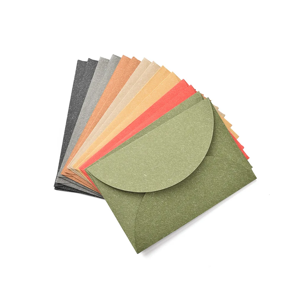 Wholesale Fancy Handmade Paper Envelopes Special Paper Envelopes With Gold Foil Logo For Packaging