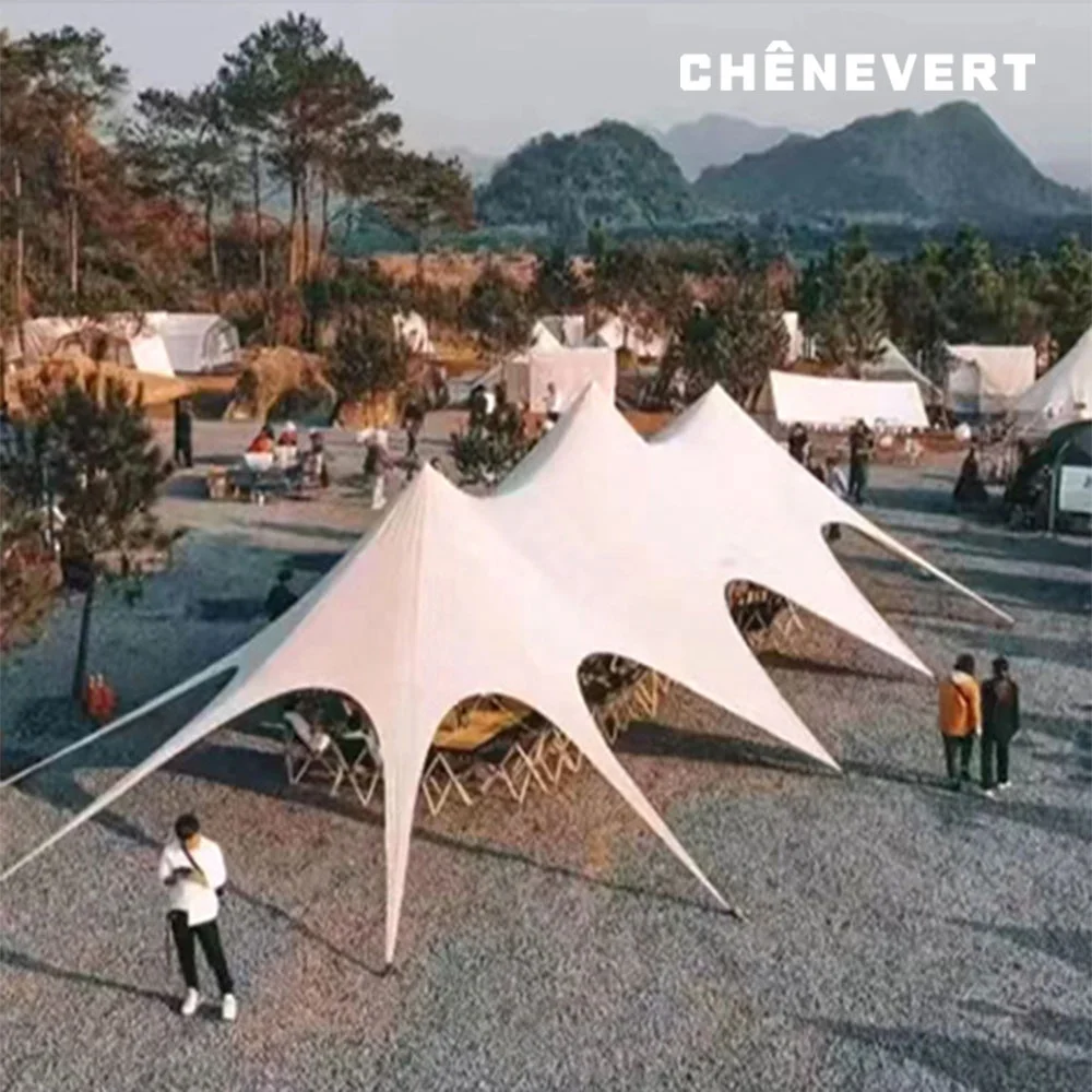 High quality Tent Three Peaks Double Peaks Cloud Top Super Waterproof Outdoor Camp Group Construction Activities Canopy Tent