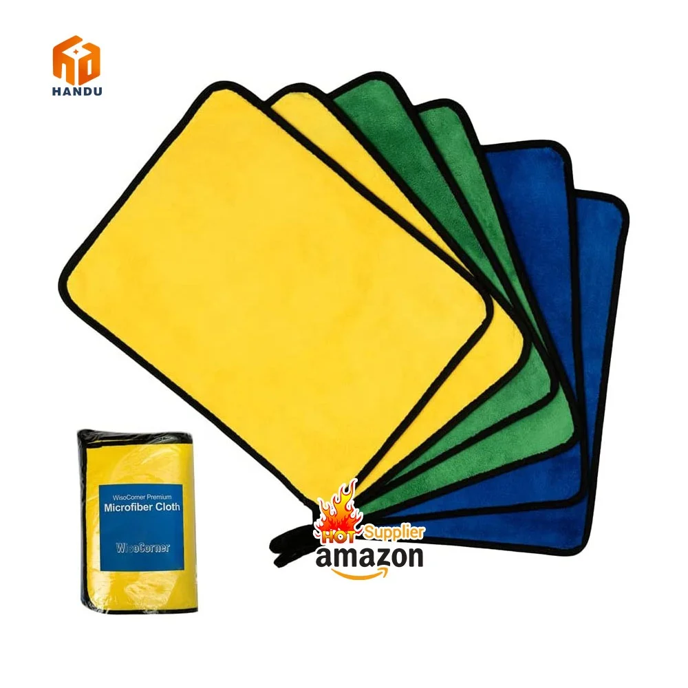 Двусторонняя Абсорбирующая толстая ткань 30 х40 см с логотипом на заказ, очищающая ткань из кораллового флиса и микрофибры