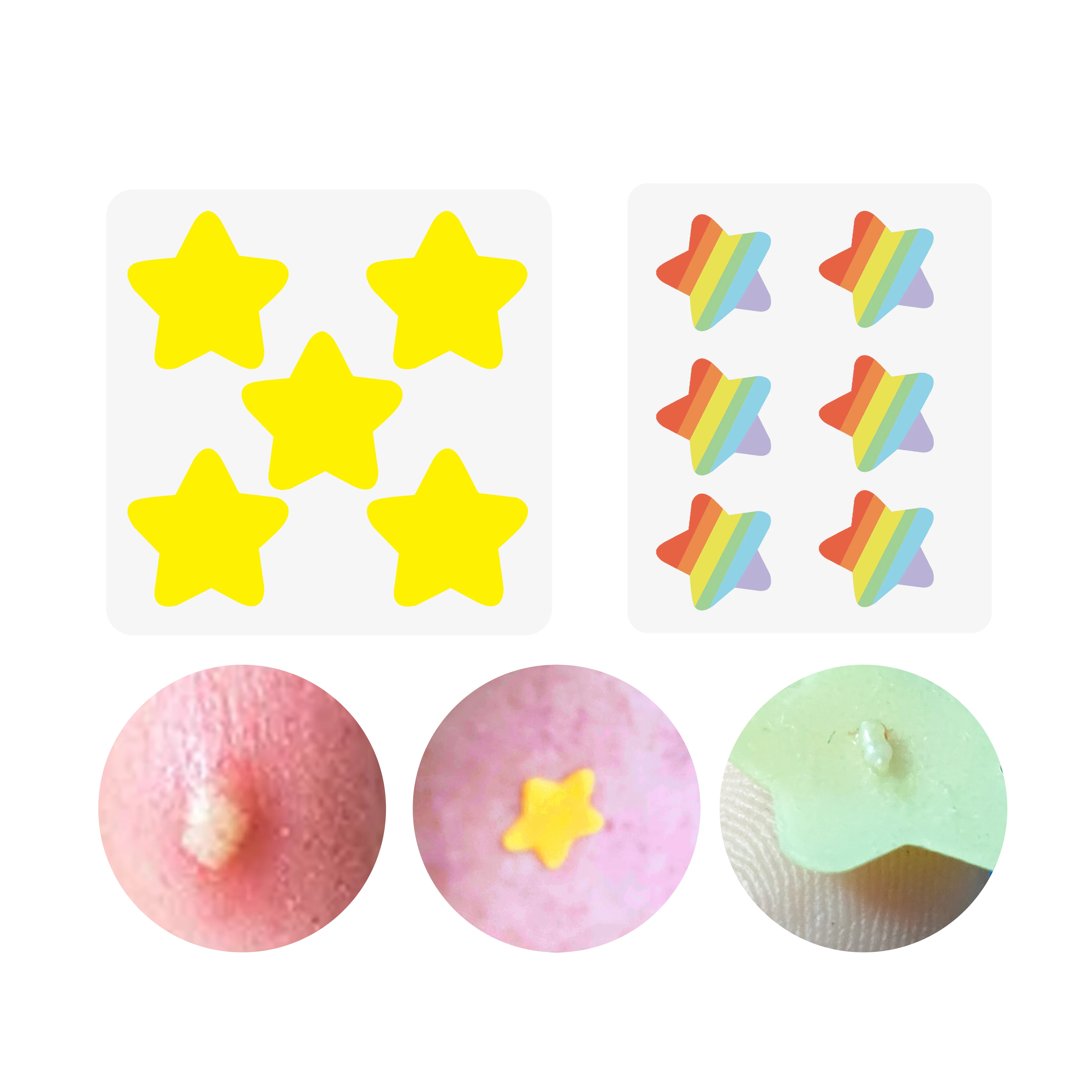 Acne Patch Pimple Patch, Rainbow Star & Heart Shaped Acne Absorbing Cover Patch