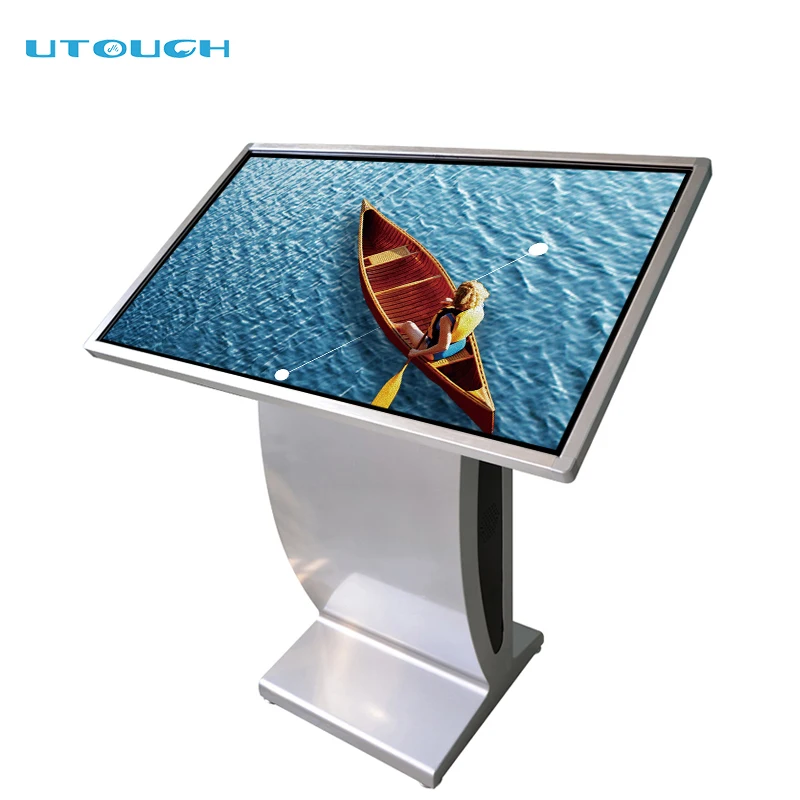 32 inch infrared & capacitive screen wifi network media player vertical touch screen display mall kiosk