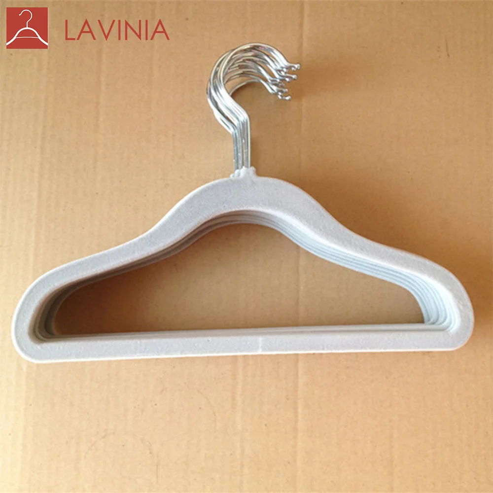 LAVINIA kids velvet hangers factory baby velvet hanger with closet divider