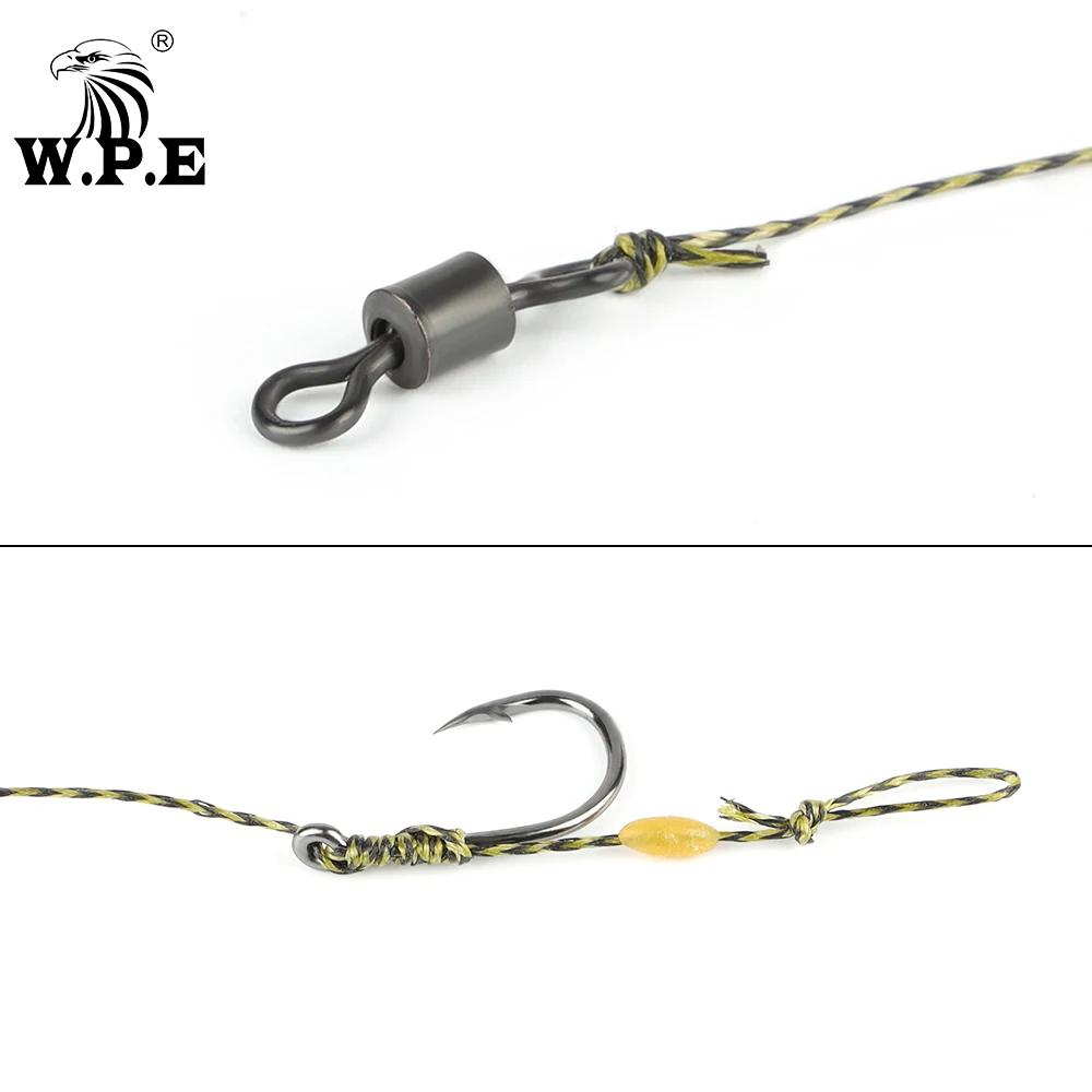  W.P.E набор рыболовных снастей для ловли карпа 4 #/6 # готовый крючок с заглушками бойлов рыболовная леска