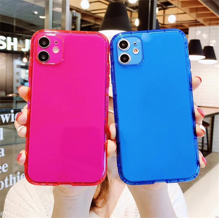 Cheap Crystal Candy Colors Luxury Slim Transparent Soft TPU Smartphone wholesale Case For iphone 11/11 pro