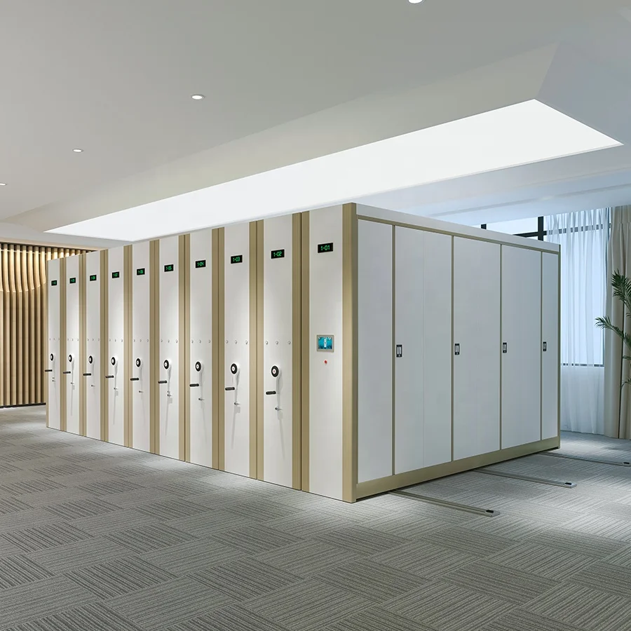 Mobile shelving metal movable filing cabinet steel electric mobile shelving design