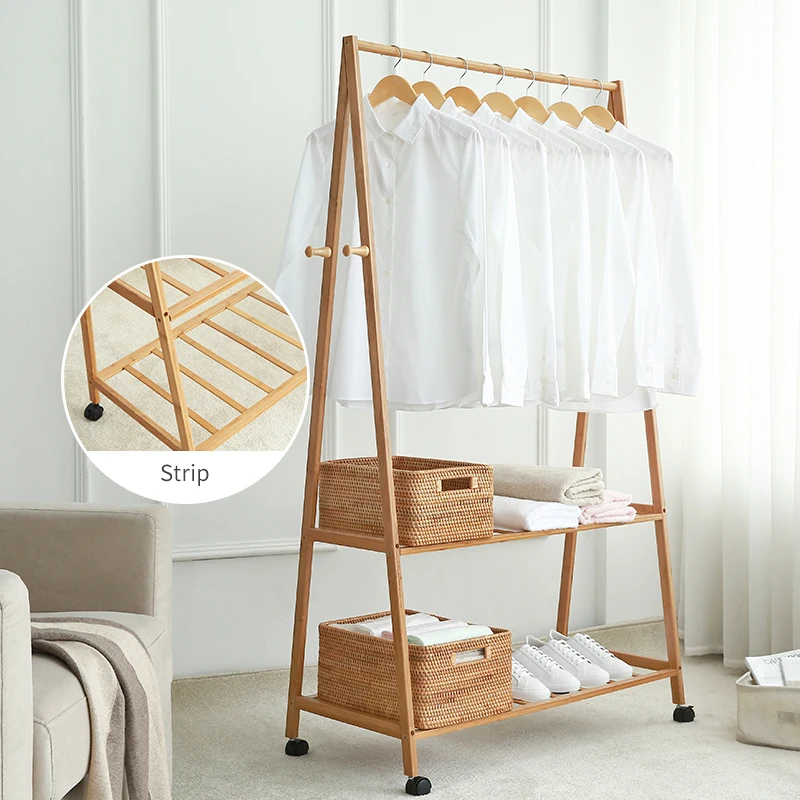 New design style high quality modern furniture bamboo bathroom hand coat rack cloth hanger stand in living room