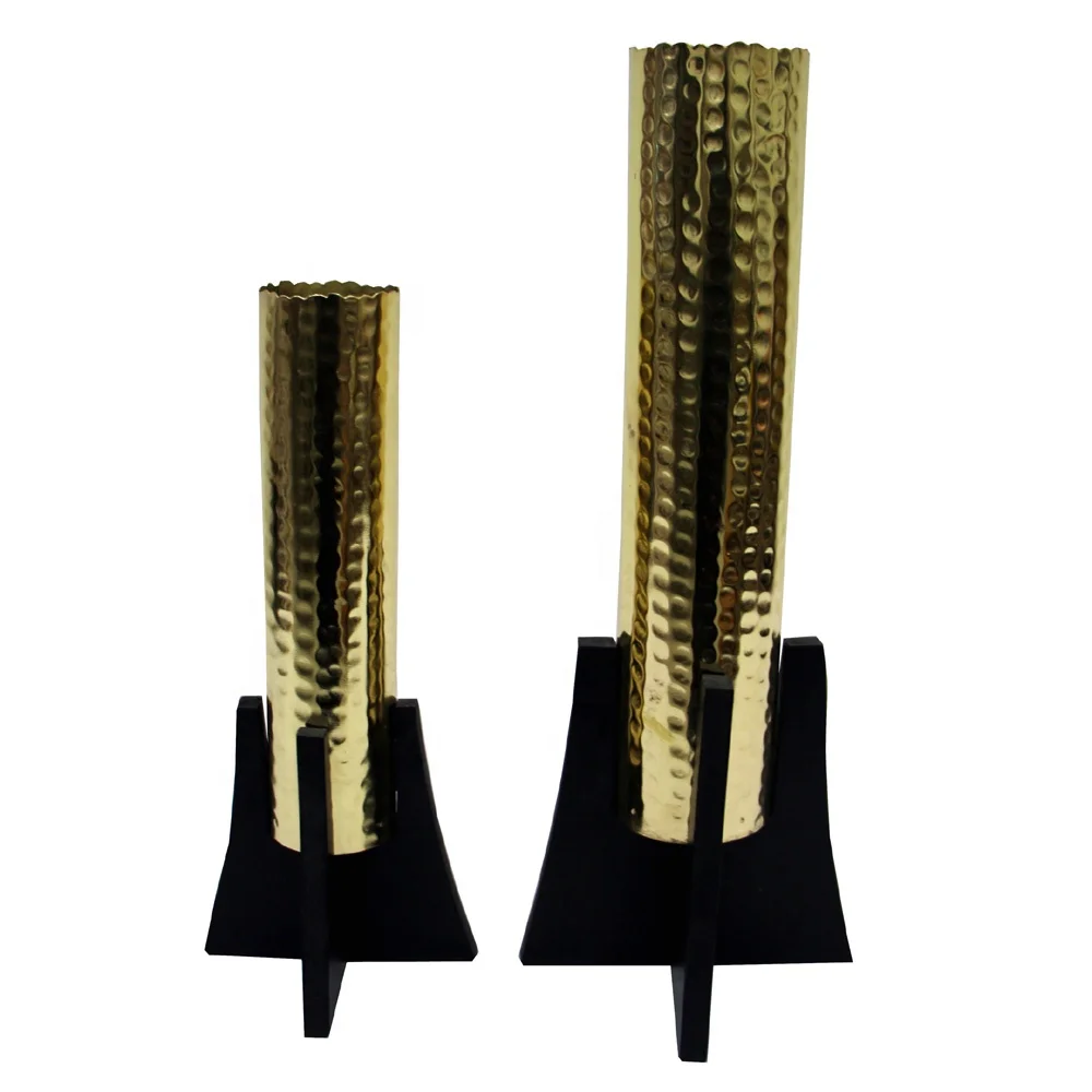 Набор металлических цветочных ваз из 2 предметов настольные цветочные вазы черного и медного цвета домашний декор