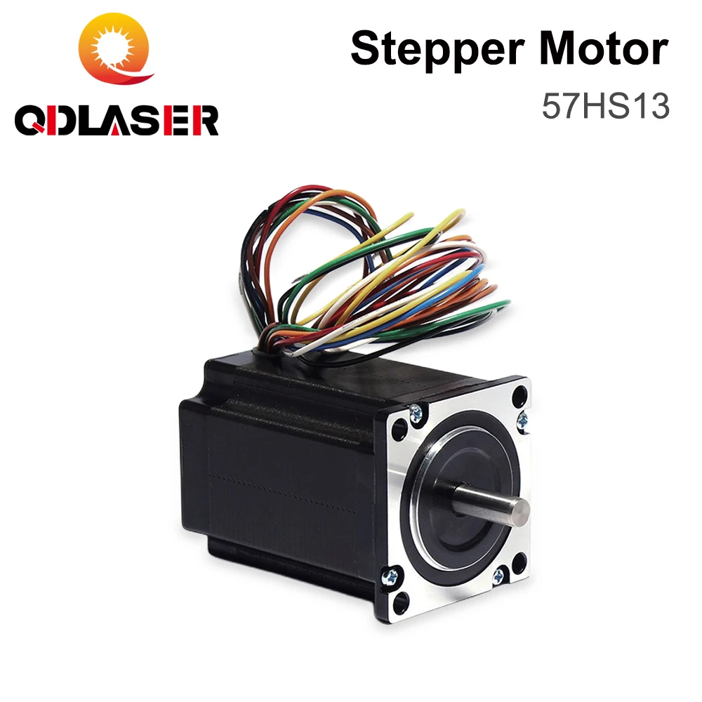 QDLASER Leadshine 57HS13 2 phase Stepper Motor for NEMA 23 4A Length 76mm Shaft 6.35mm (0.25 inch) 1.8N.M Holding Torque