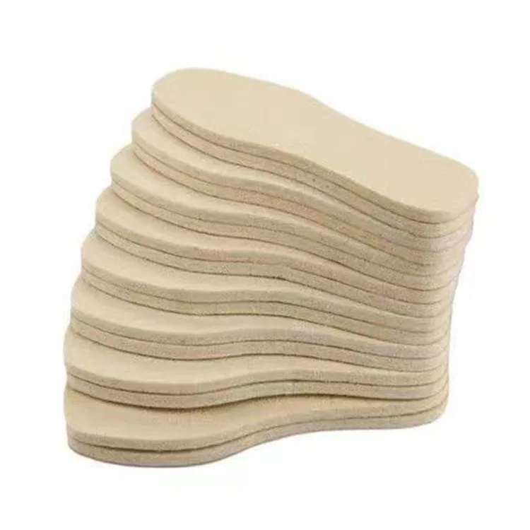 Hot selling comfortable thickened warm winter felt insole lightweight non slip breathable wool felt insole
