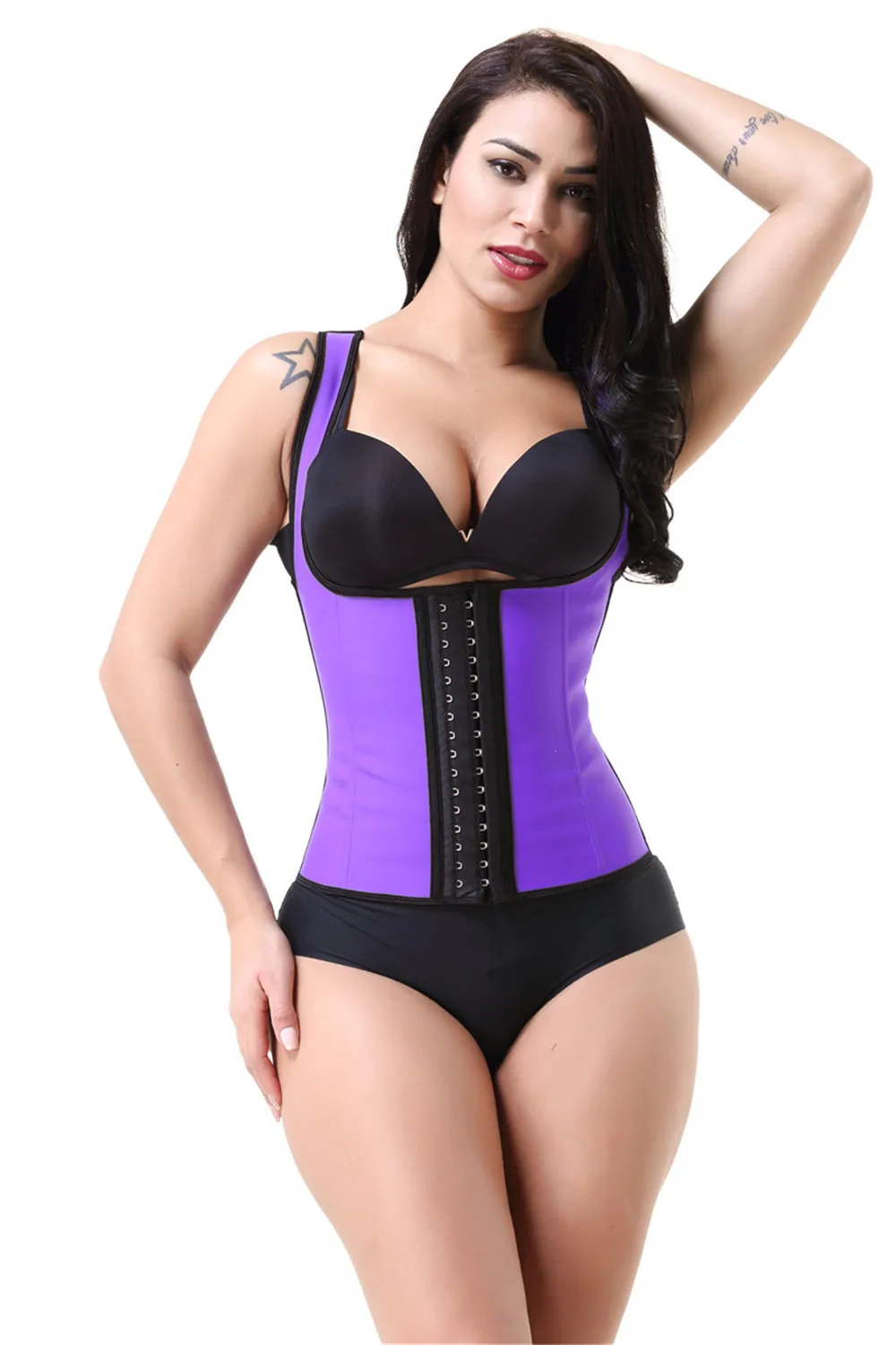 Latex Waist Cincher Body Shaper Workout Sport black pink purple beige blue Vest Waist Training Corsets Trainers
