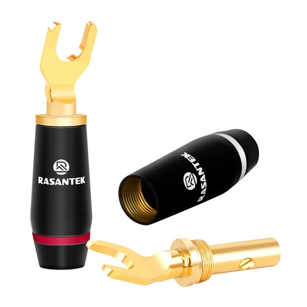 Lock Screw Audio speaker plug Solder-free connectors  Y-type banana plug Y plug