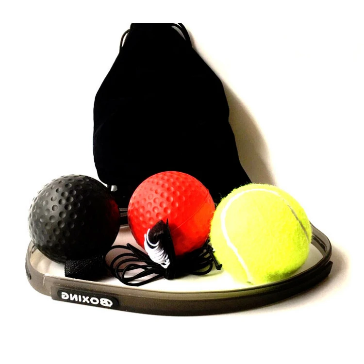 Best Seller Custom Logo Fitness training durable soft polyester rubber reflex boxing ball Boxing Reflex Ball