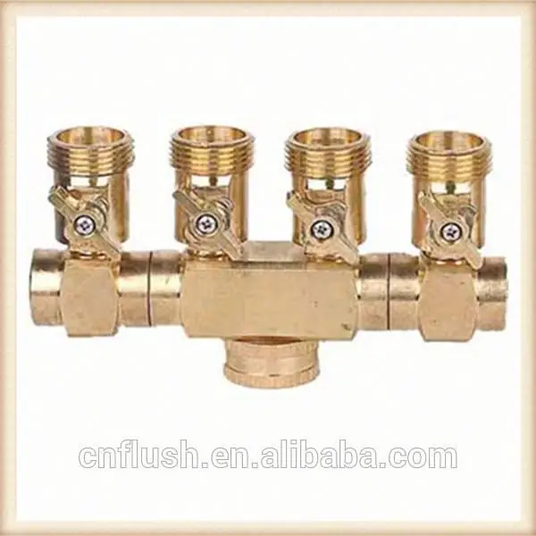 
Brass 4-way ball valve 