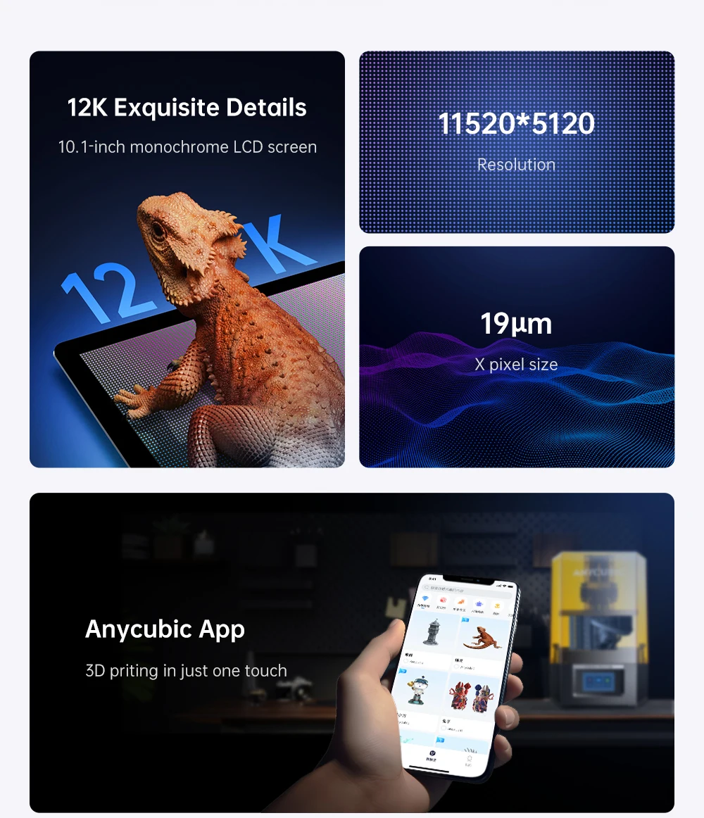 Wholesale ANYCUBIC Photon Mono M5 Exquisite Details Lcd Resin Printing 12k 3d Printer