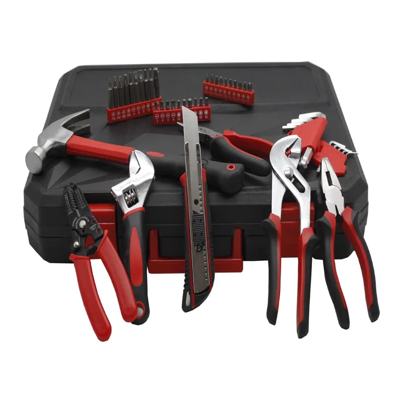 hot selling 158 pcs tool sets of household manual combination tool set dual-purpose wrench tool set thickened toolbox vde