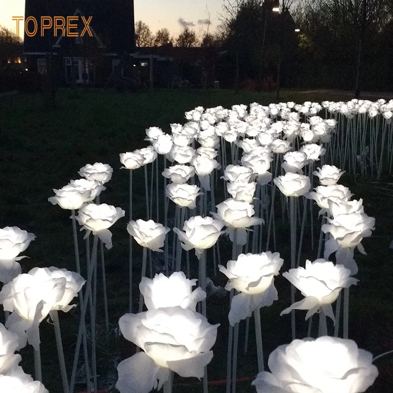 Уличная имитация цветка TOPREX украшение двора пейзажа светодиодные розы декоративные цветы