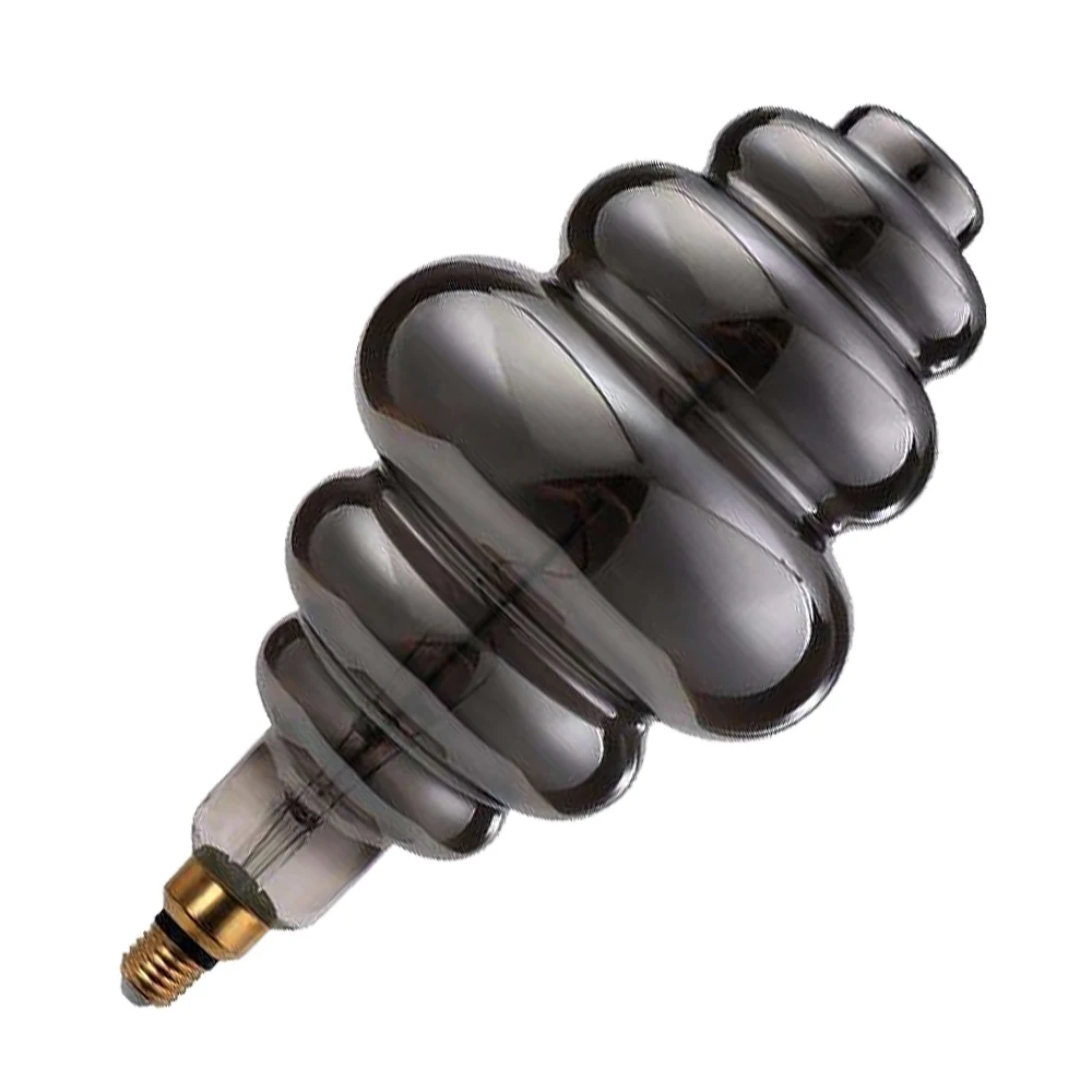 Vintage Style Oversize Smoke Grey Honeycomb Shape led filament bulb