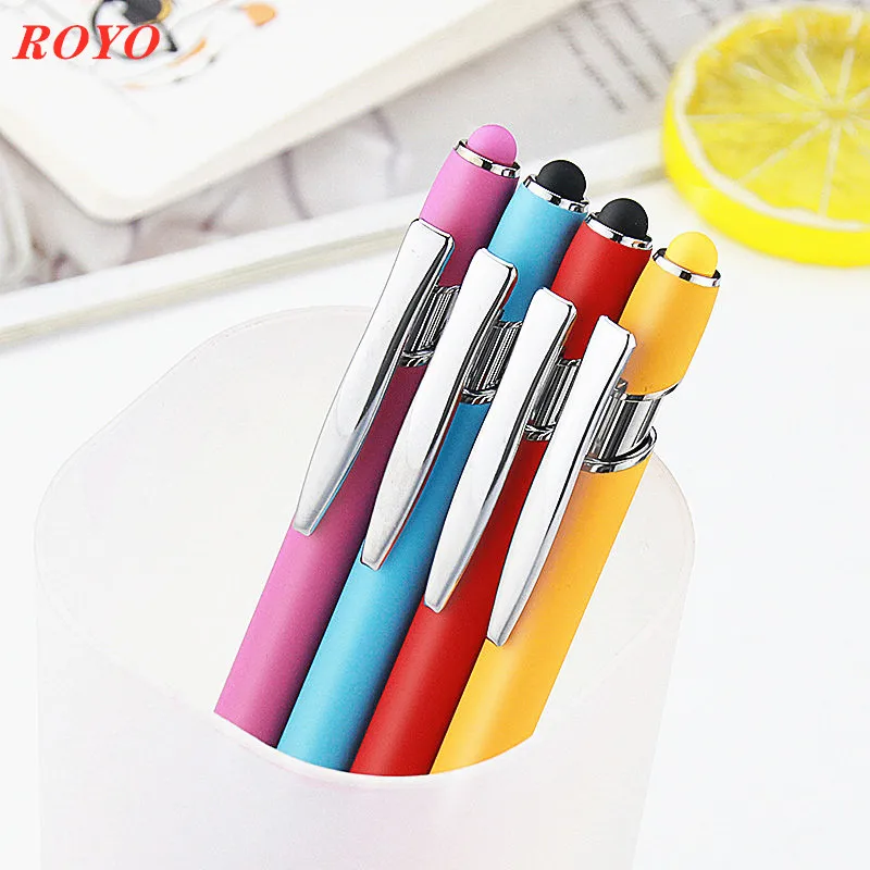 2 in 1 luxury promotional stylus touch  metal gift ball  ballpoint pen with custom logo