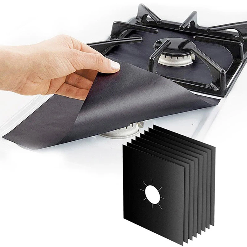 Лучшая цена, протектор для газовой плиты из ПТФЭ, покрытие для горелки для кухни и улицы, барбекю.