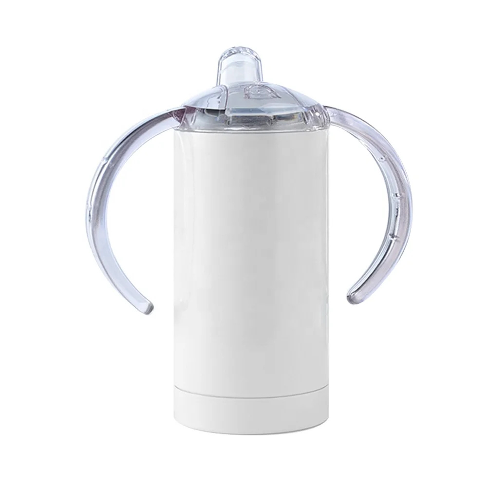 12oz BPA бесплатно крышками сублимации прямая Двухстенная Изолированная Детские кружка-непроливайка детская молочная бутылка для воды