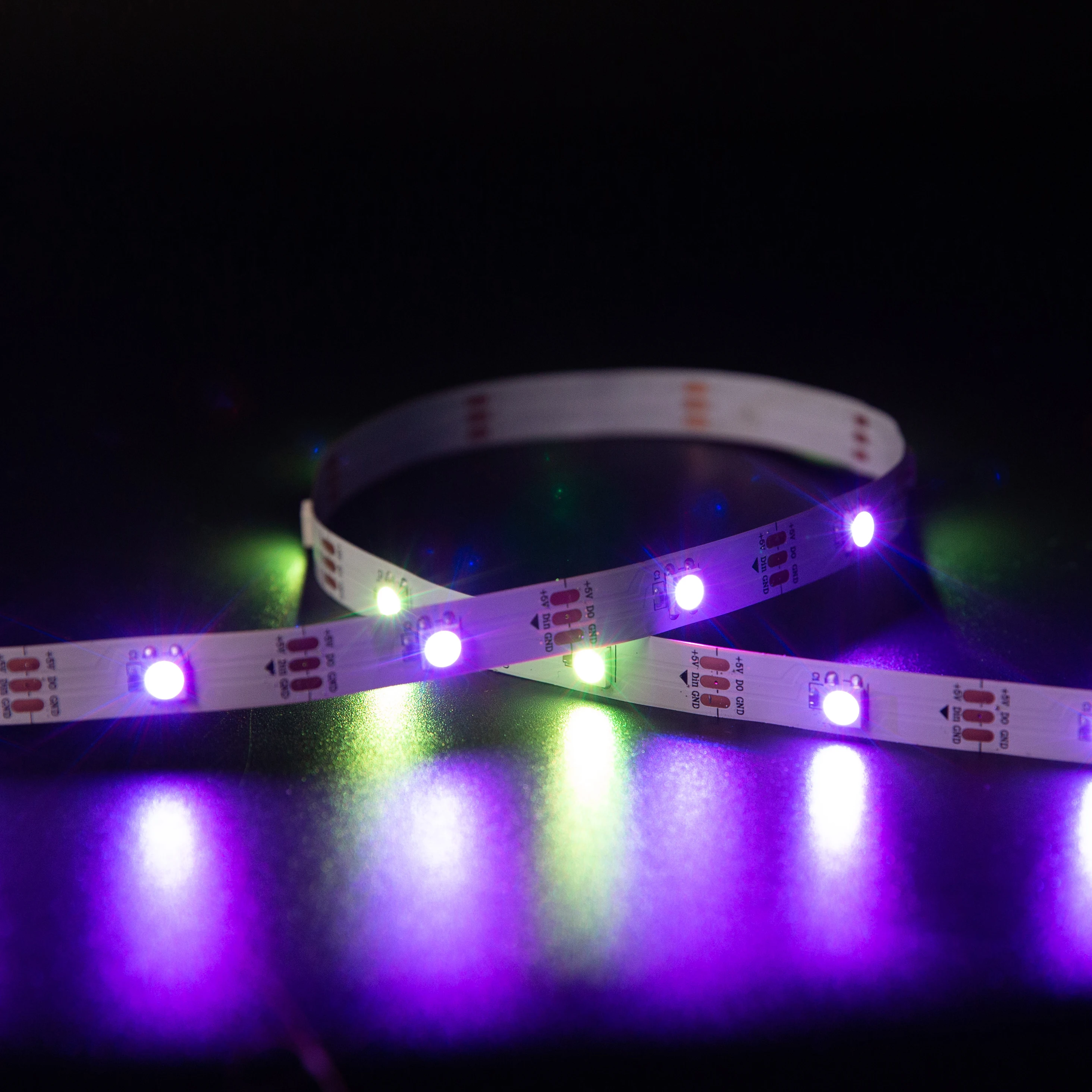 Glite IP20 Non-waterproof ws2812 RGB Pixel Strip 30LEDS/m 5050 SMD DC5V 2812 RGBIC Addressable Light Strip
