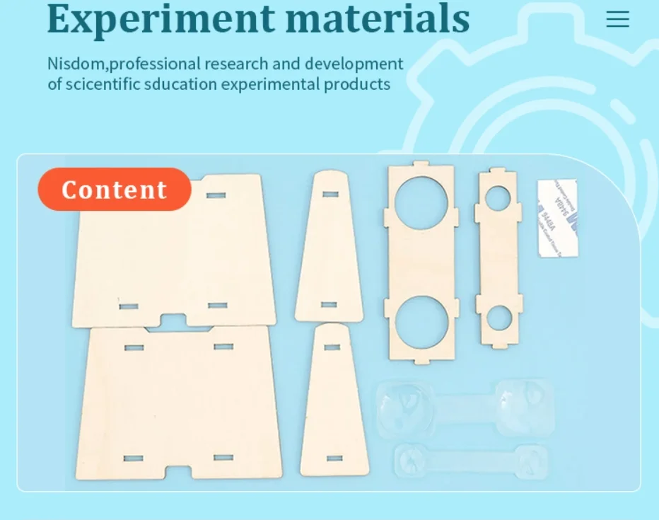 R-40 Telescope SEALAND Handmade Toy Wooden Blank Painted Telescope Wooden Splicing Periscope Material Package